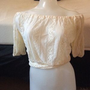 Rue 21 White Lace Shirt